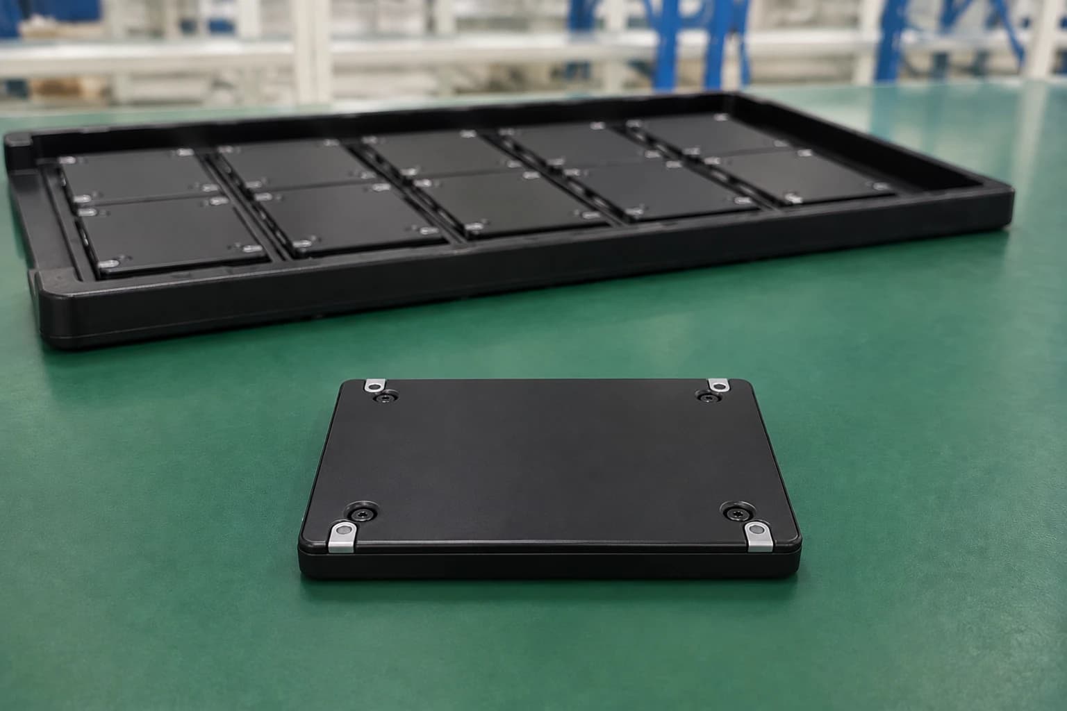 Samsung PM893 3.84TB SATA — tray stock on the bench
