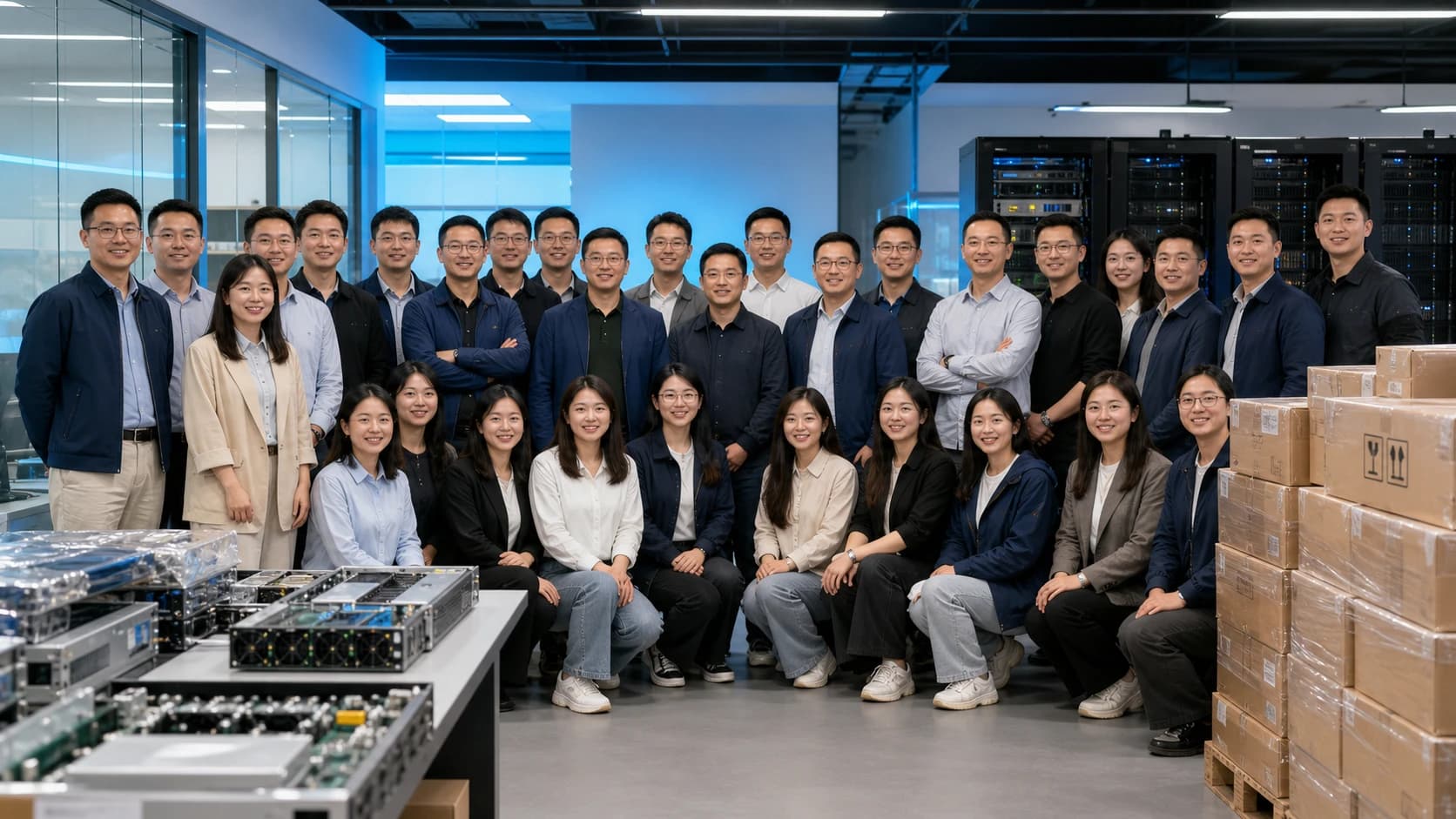 Illustrative view of a China-based enterprise hardware team