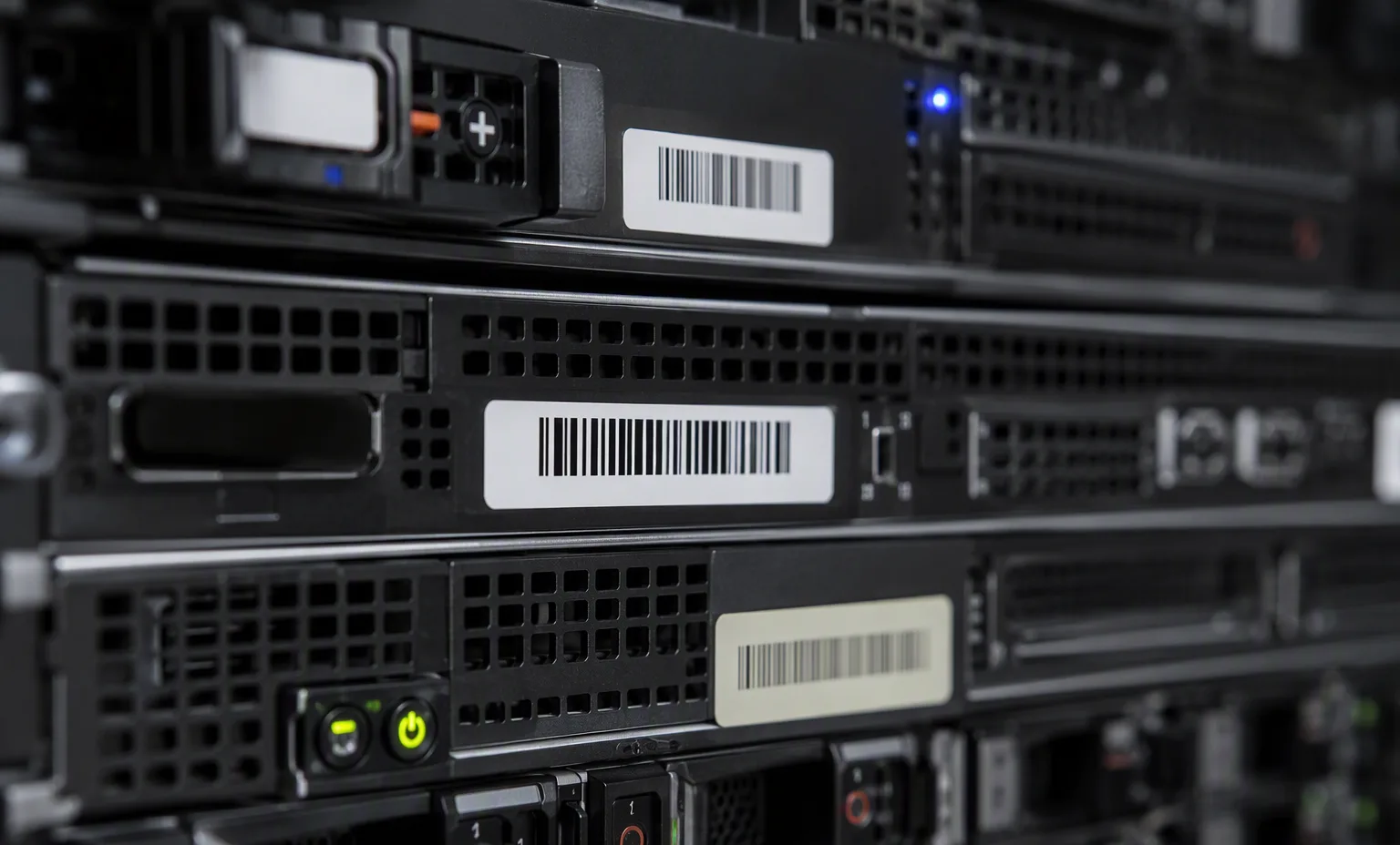 Asset tags on staged chassis