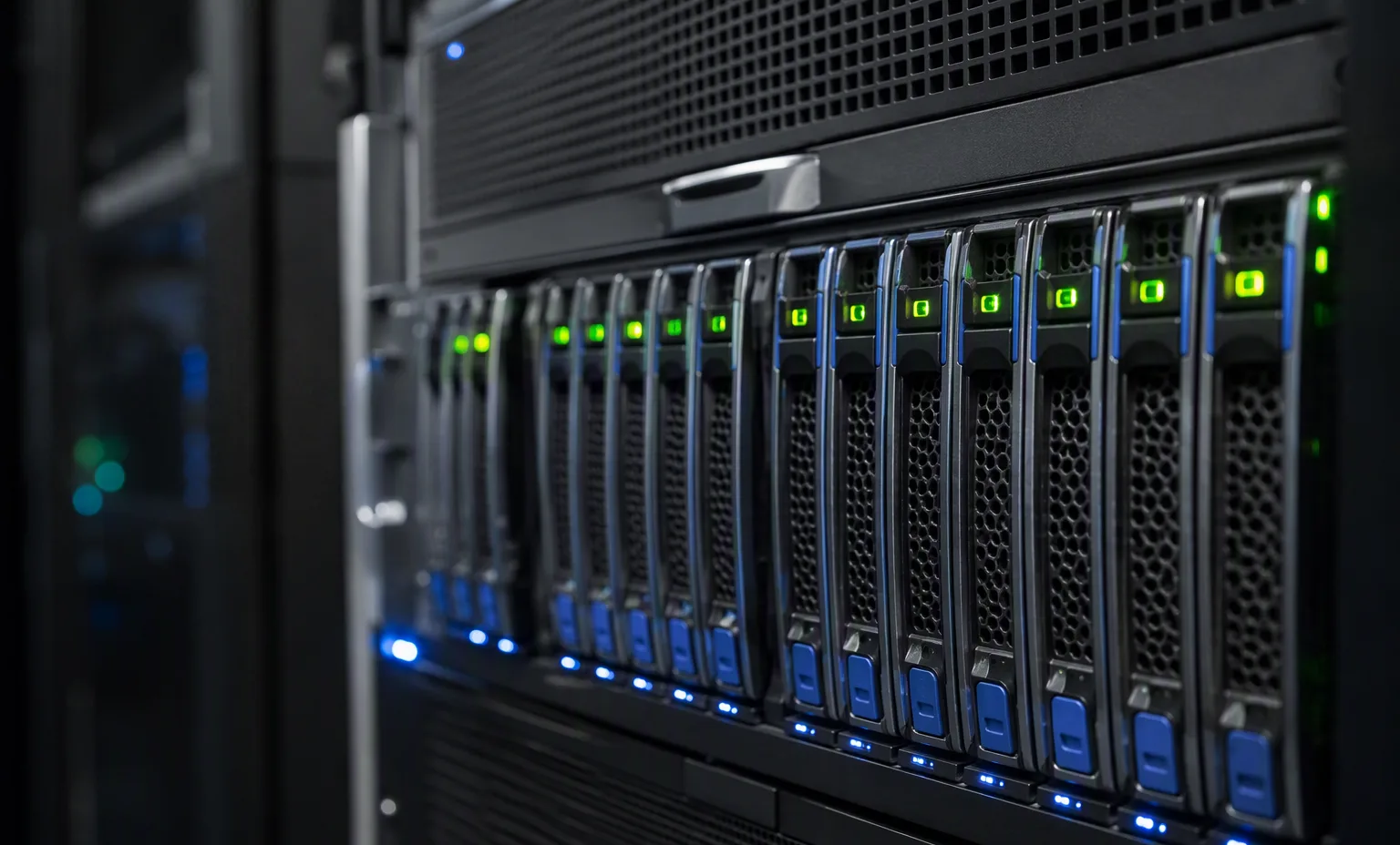 Array status panel in the rack
