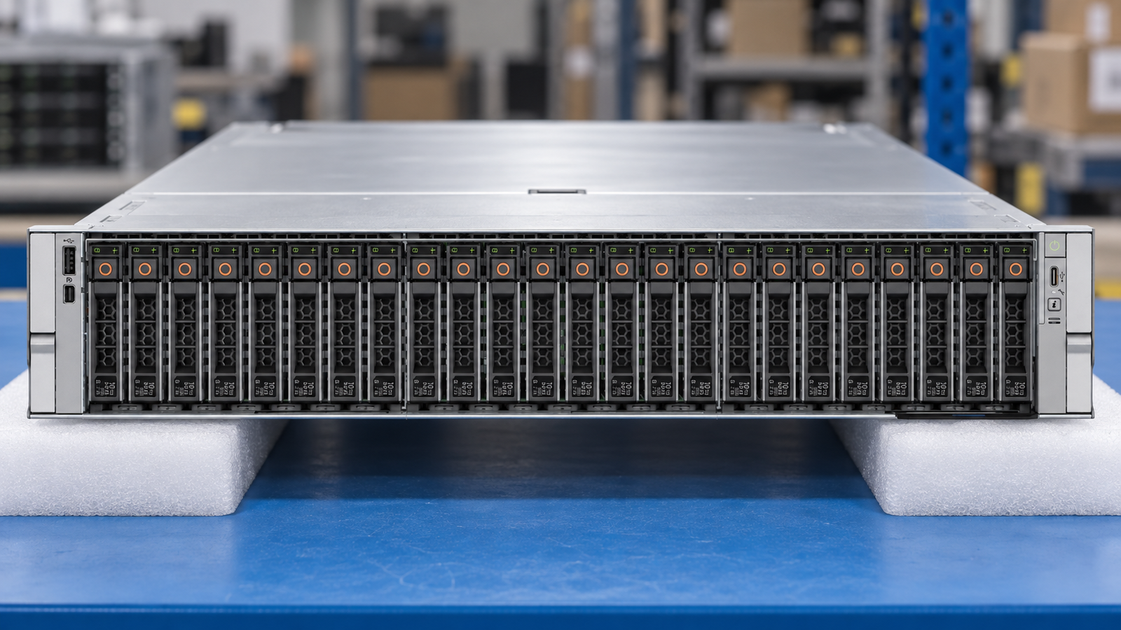Dell PowerEdge R7725, 24-bay front configuration — reference-based generated view